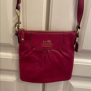 Coach EUC raspberry red crossbody bag